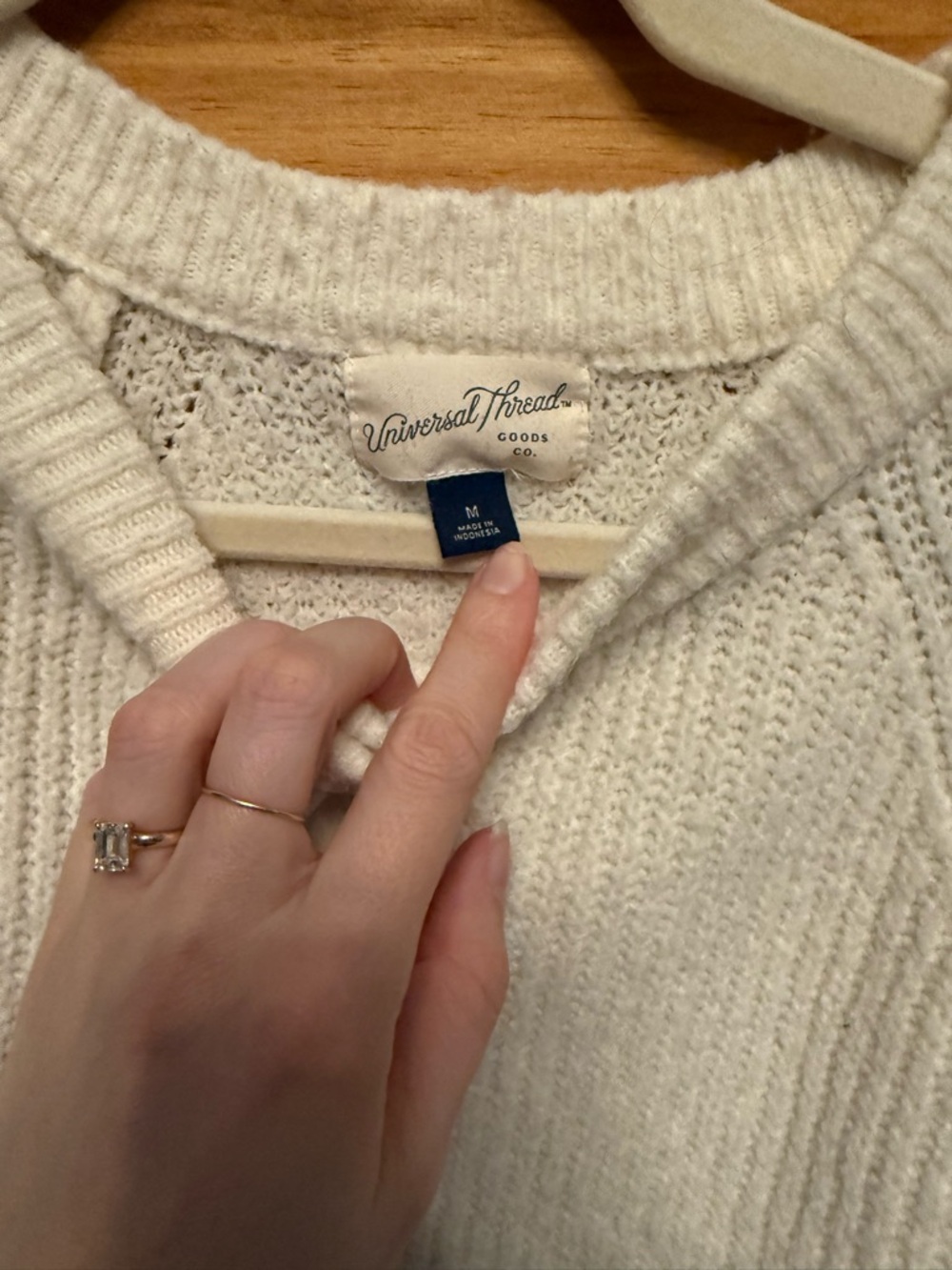 Universal Thread Ivory Button-Front Knit Cardigan - Picture 2 of 3